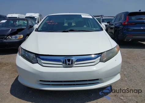 2012 Honda Civic Hybrid from USA, damaged, VIN JHMFB4F28CS002073